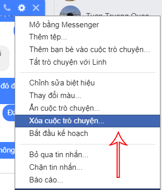 Cách xóa tin nhắn Facebook Messenger