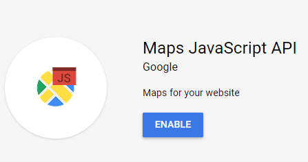 bật thư viện Google Maps API